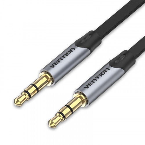 Кабель Vention Audio 3.5 mm - 3.5 mm, 1.5 m, Metal Type, Silver/Black (BAPHG)