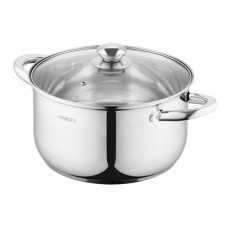 Каструля зі скляною кришкою Ardesto Gemini Gourmet Spoleto, 5.8л, нержавіюча сталь