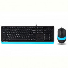 Комплект (клавіатура, мишка) A4Tech F1010 Black/Blue USB