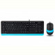 Комплект (клавіатура, мишка) A4Tech F1010 Black/Blue USB