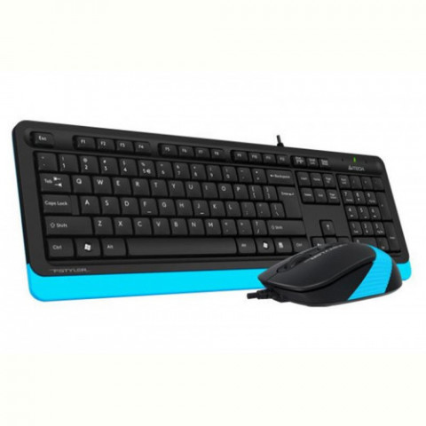 Комплект (клавіатура, мишка) A4Tech F1010 Black/Blue USB