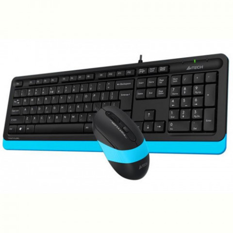 Комплект (клавіатура, мишка) A4Tech F1010 Black/Blue USB