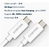 Кабель USB Type-C Canyon Type-C to Type-C 2m White (CNS-USBC42W)