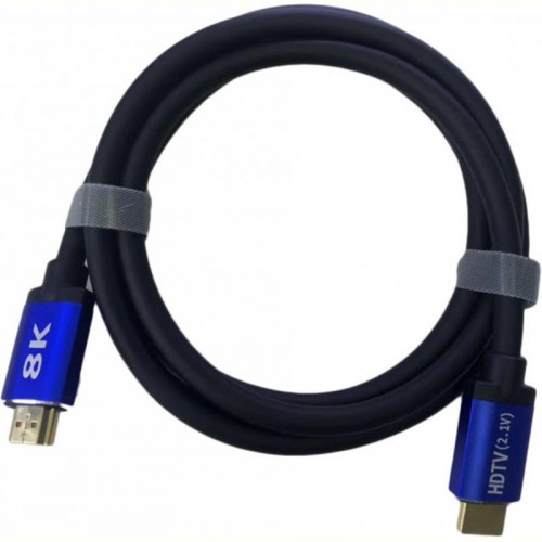 Кабель ATcom HDMI - HDMI V 2.1 (M/M), Real 8K 48Gbps, 10 м, чорний/синій (88810)