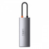 USB-Хаб Baseus Metal Gleam Series 6-in-1 Type-C gray Купити в Україні