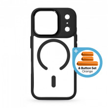 Чохол ArmorStandart Unit-C MagCase для Apple iPhone 17 Pro Black + Orange Button Set (ARM90585)