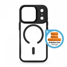 Чохол ArmorStandart Unit-C MagCase для Apple iPhone 17 Pro Black + Orange Button Set (ARM90585)