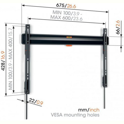 Кронштейн Vogels TVM 3603 Black (VESA600х400)