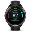 Смарт-годинник Garmin Forerunner 965 Carbon Gray DLC Titanium Bezel with Black Case and Black/Powder Gray Silicone Band (010-02809-80)