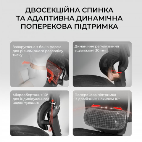 Крісло офісне Sihoo M59AS Mesh Black Купити в Україні