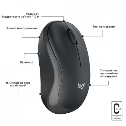 Мишка Logitech M240 Graphite (910-007119) Купити в Україні