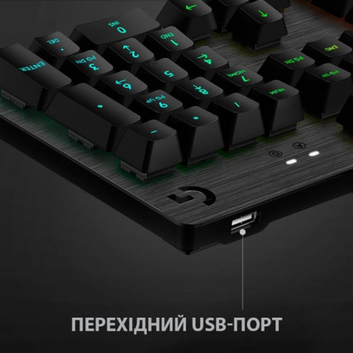 Клавiатура Logitech G512 Carbon Lightsync RGB Mechanical with GX Brown switches Black (920-009352)