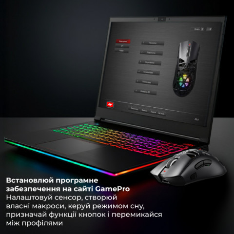 Бездротова ігрова миша GamePro Genesis Hollow (GM870HW) Купити в Україні