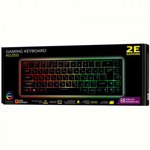 Клавіатура 2E Gaming KG350UBK RGB Ukr Black (2E-KG350UBK)