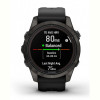 Смарт-годинник Garmin Fenix 7S Pro Sapphire Solar Carbon Gray Titanium with Black Silicone (010-02776-54)