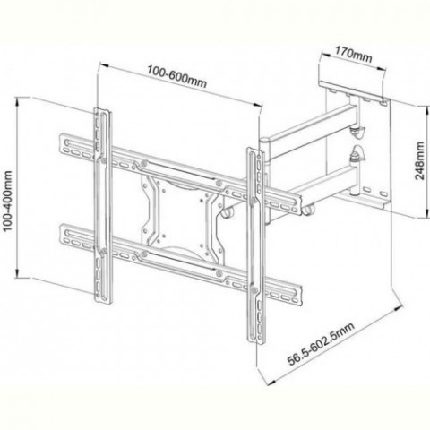 Кронштейн X-Digital PLB136L Black (VESA600х400)
