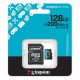 Карта пам`яті MicroSDXC 128GB UHS-I/U3 Class 10 Kingston Canvas Go! Plus R200/W200MB/s + SD-адаптер (SDCG4/128GB)