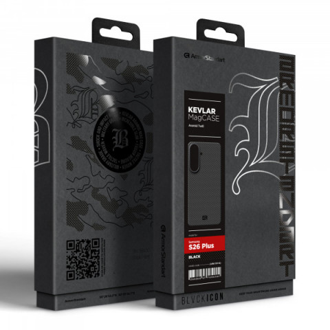 Чохол ArmorStandart BlackIcon Aramid Twill MagCase для Samsung S26 Plus Black (ARM90146)
