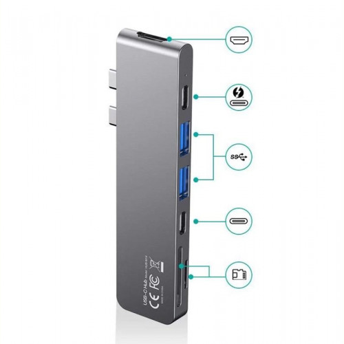 Концентратор Choetech HUB-M14 7 in 1 USB-C Multiport Adapter