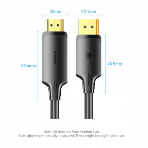 Кабель Vention DisplayPort - HDMI (M/M), 5 м, Black (HFOBJ)