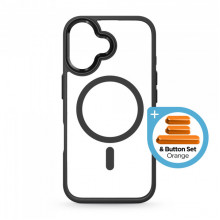 Чохол ArmorStandart Unit MagCase для Apple iPhone 17 Black + Orange Button Set (ARM90579)