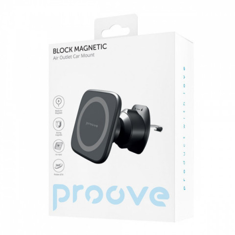 Автомобільний тримач Proove Block Magnetic Air Outlet Car Mount Magnetic Ring black Купити в Україні
