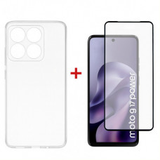 Чохол-накладка Dengos TPU Soft для Motorola Moto G17/G17 Power Clear (DG-KM-200) + захисне скло