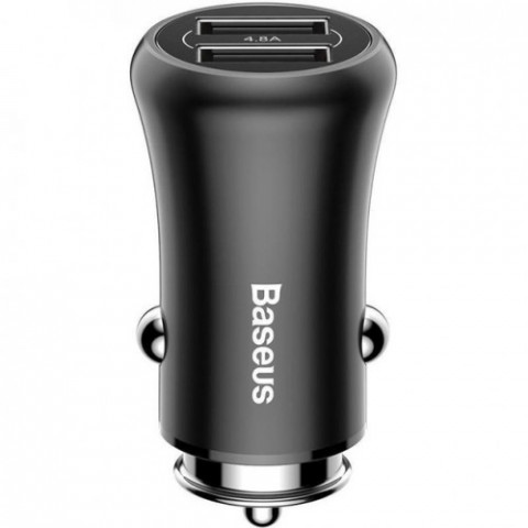 Автомобільний зарядний пристрій Baseus Gentleman (2USB, 4.8А) Black (CCALL-GB01)