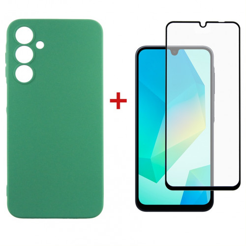Чохол-накладка Dengos Soft для Samsung Galaxy A16 SM-A165 Mint (DG-KM-134) + захисне скло