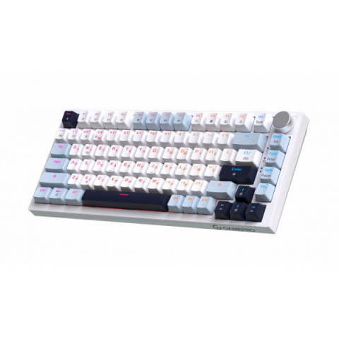 Дротова механічна клавіатура GamePro MK160 V2 Warden QLAB Sakura White (MK160-V2-BL-QS) Купити в Україні