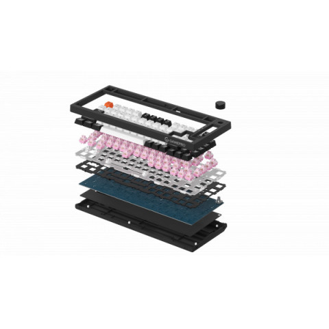 Дротова механічна клавіатура GamePro MK160 V2 Warden QLAB Sakura White (MK160-V2-BL-QS) Купити в Україні