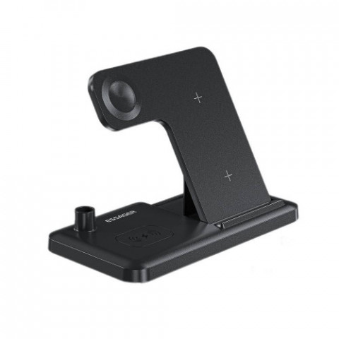 Бездротовий зарядний пристрій Essager Jiecheng 4 in 1 15W Black (EWXZM-JC01-Z)