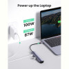 Концентратор USB Type-C Ugreen CM418 2xUSB 3.0 + HDMI + RJ45 1000M Ethernet, Gray (10919)