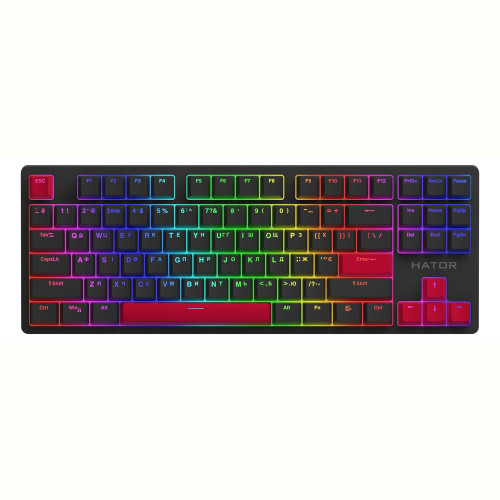 HATOR Racing Red PBT keycaps - ESC/SPACE/ENTER/R.SHIFT/ARROWS (HTS-713) Купити в Україні