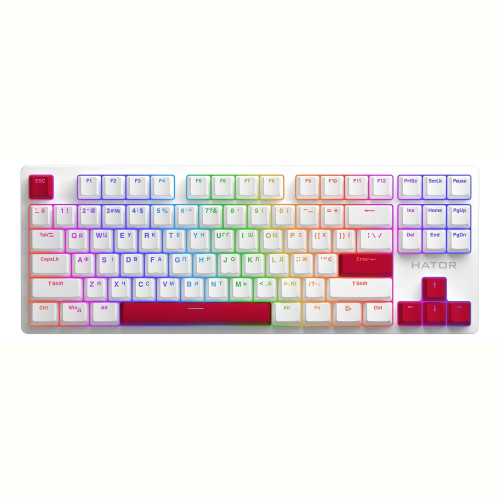 HATOR Racing Red PBT keycaps - ESC/SPACE/ENTER/R.SHIFT/ARROWS (HTS-713) Купити в Україні