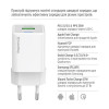 Мережевий зарядний пристрій ColorWay GaN Mini 35W PD Port PPS USB (Type-C PD + USB QC4.0) White (CW-CHS055PD-WT)