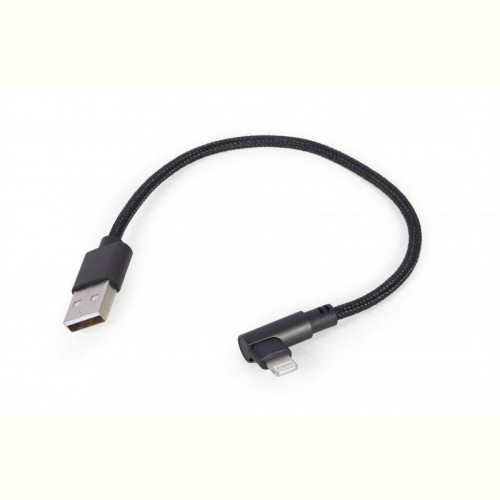 Кабель Cablexpert (CC-USB2-AMLML-0.2M), USB2.0 BM - Lightning, 0.2м, чорний