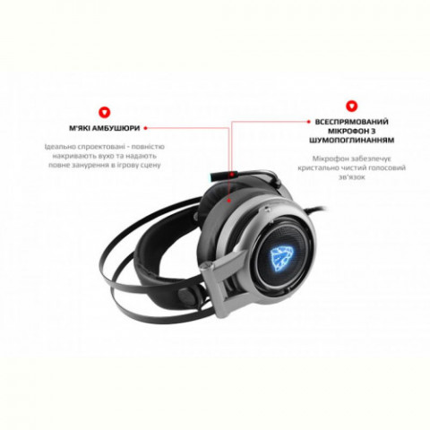 Гарнітура Motospeed H18 Grey (mth18me)