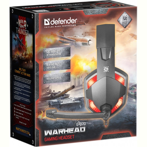 Гарнiтура Defender Warhead G-370 Black/Red (64037)