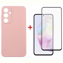Чохол-накладка Dengos для Samsung Galaxy A35 SM-A356 Pink (DG-KM-91) + захисне скло