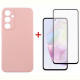 Чохол-накладка Dengos для Samsung Galaxy A35 SM-A356 Pink (DG-KM-91) + захисне скло