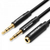 Кабель Vention Audio 2x3.5 mm M - 3.5 mm F, 1 m, Black (BBUBF)