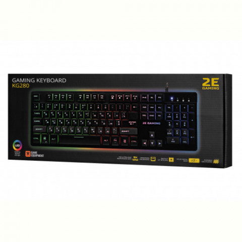 Клавіатура 2E Gaming KG280 LED Ukr (2E-KG280UB) Black USB