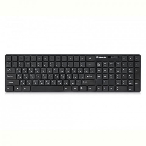 Комплект (клавіатура, мишка) бездротовий REAL-EL Comfort 9010 Kit Black USB