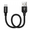 Кабель ColorWay USB-microUSB 2.4А, 0.25м, Black (CW-CBUM048-BK)