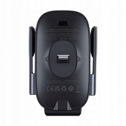 Автомобільний тримач з Бездротовим ЗП Baseus Milky Way Pro 15W black Купити в Україні