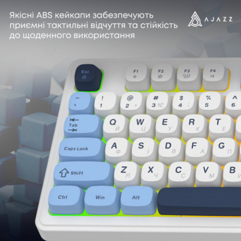 Клавіатура Ajazz AF98 Black USB-C Glacier Blue (AF98-GB)