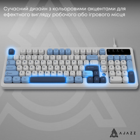 Клавіатура Ajazz AF98 Black USB-C Glacier Blue (AF98-GB)