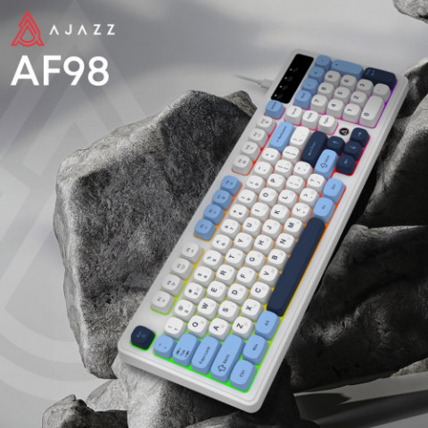 Клавіатура Ajazz AF98 Black USB-C Glacier Blue (AF98-GB)