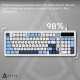 Клавіатура Ajazz AF98 Black USB-C Glacier Blue (AF98-GB)